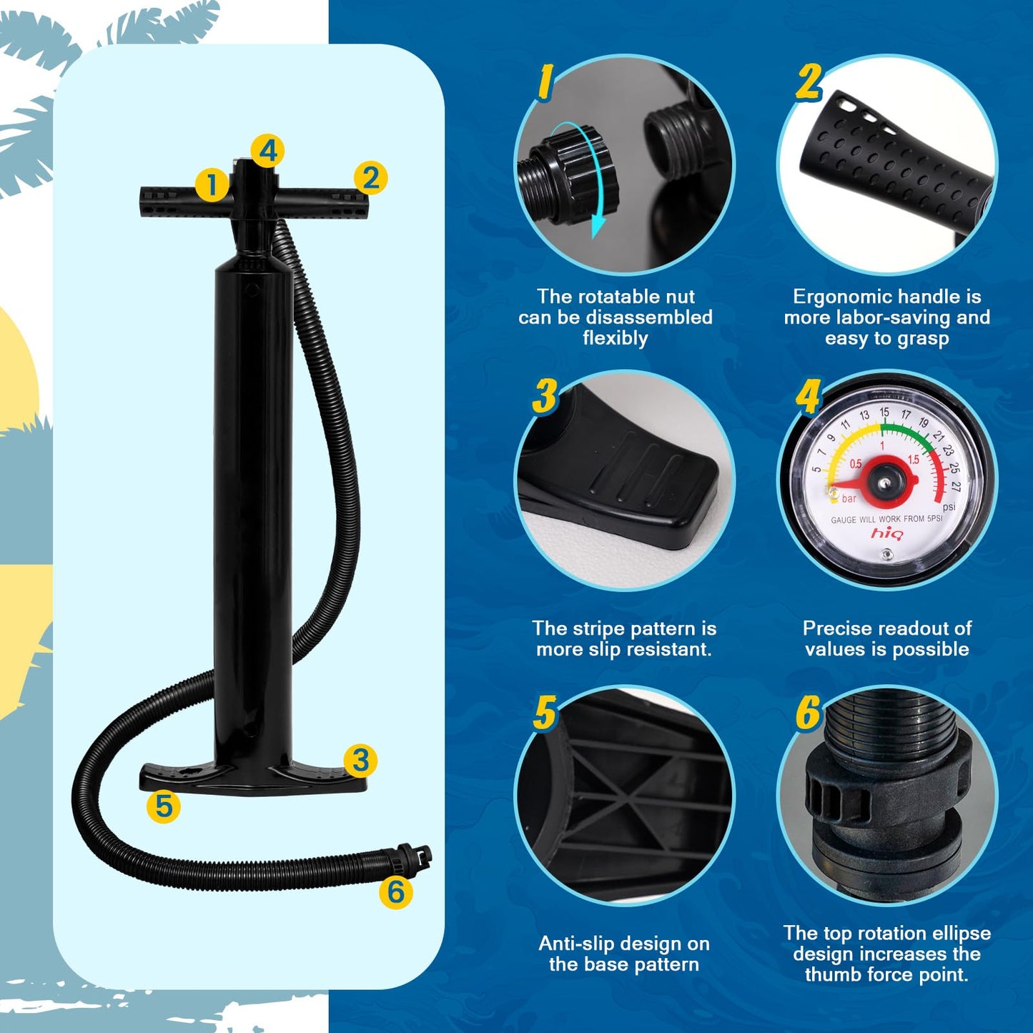 FunWater SUP Inflatable Stand Up Paddle Board Ultra-Light Inflatable Paddleboard with Accessories, Fin, Adjustable Paddle, Pump, Backpack, Leash