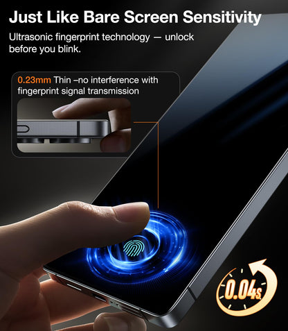 TORRAS Top-Notch Aerospace Glass for Samsung Galaxy S24 Ultra Screen Protector [12Ft Military-Grade Shatterproof] Anti-Scratch Tempered Glass Full Coverage Fit Screen Protector S24 Ultra 6.8" 2-Pack