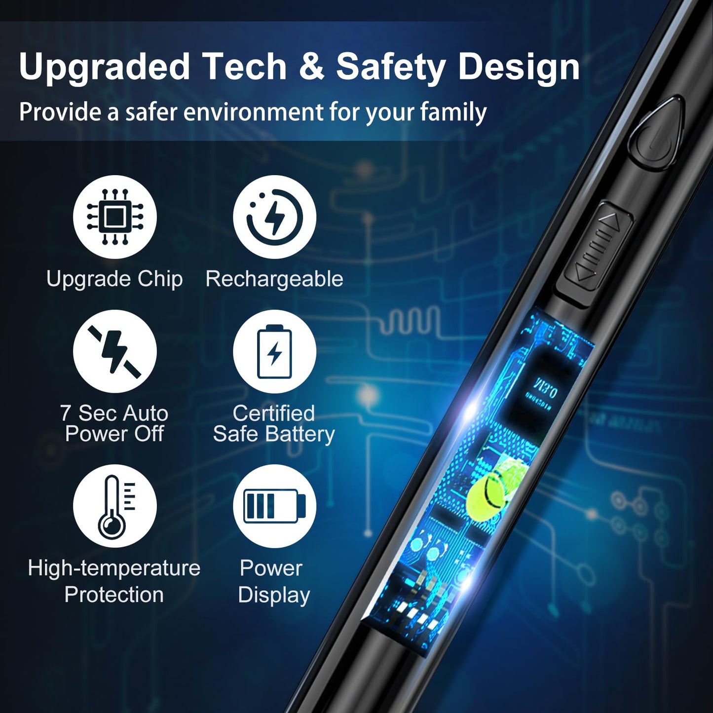 KTEBO® 2 Pack Plasma Arc Electric Lighters Rechargeable - USB Long Reach for Scented Candles, BBQ Grill &Camping - Windproof Design Lighters