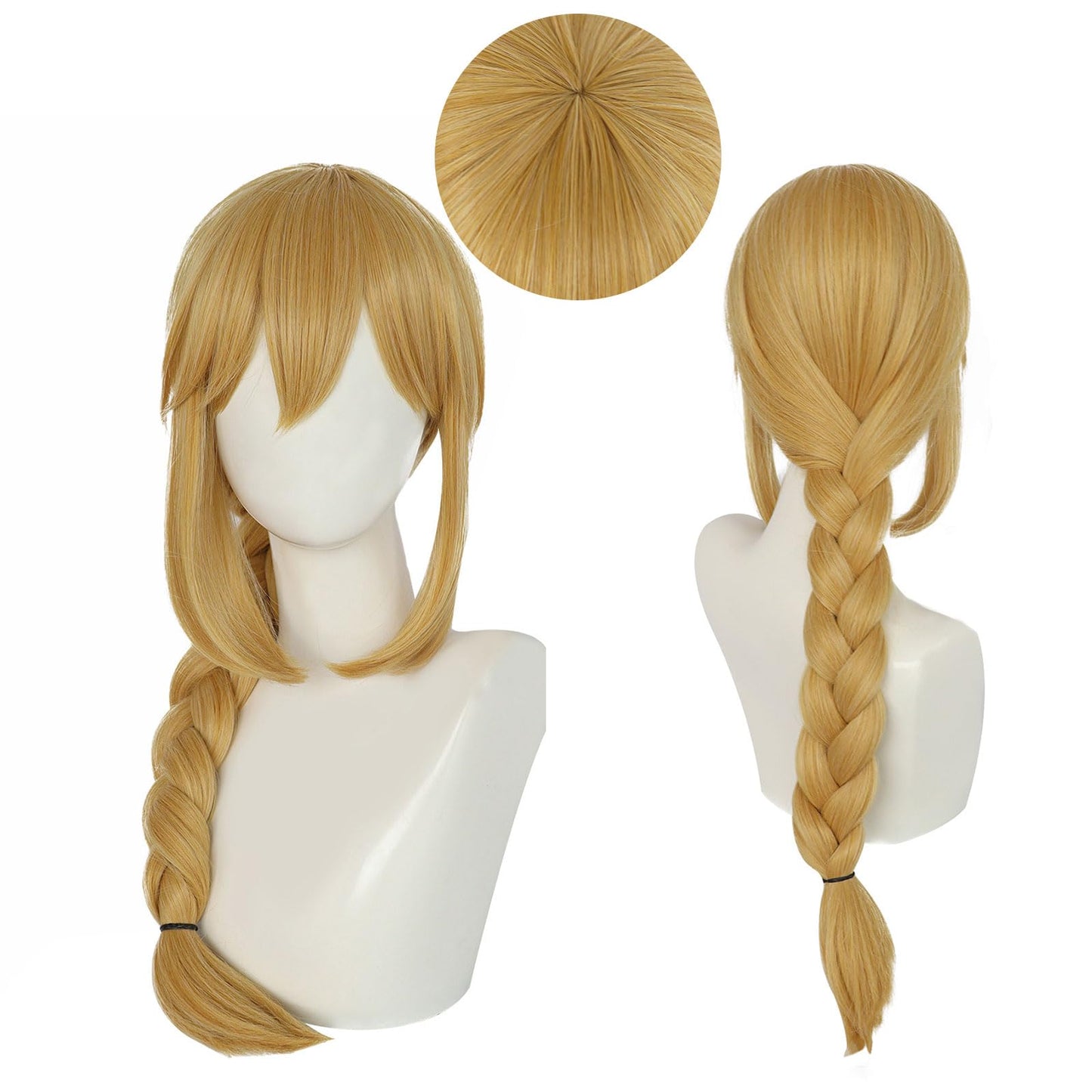 IMEYLE Applejack Wig Cowgirls Wig Women Long Gold Wigs with Bangs and Ponytails for Women Synthetic Halloween Cowgirls Costume Party Anime Cosplay Wigs Christmas Outfit for Scenecore +Hair Cap