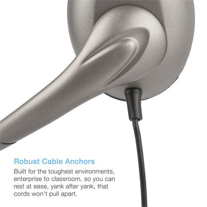 Cyber Acoustics USB Mono AC-840 Headset, Headphone with microphone, Great for Education, Office and Call Centers (AC-840)