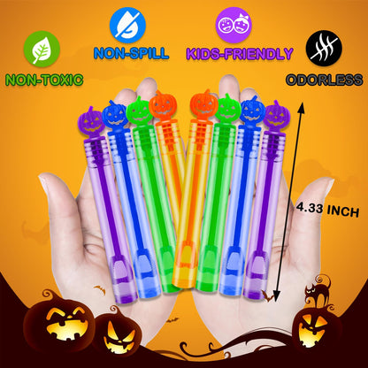 Halloween Mini Bubble Wands Toys Gifts for Toddlers 20 Pack,Non Candy Treats Goodie Bag Stuffer Fillers Party Favors for Kids,Small Halloween Trinkets Decor Trick or Treat Classroom Prize for Boy Girl
