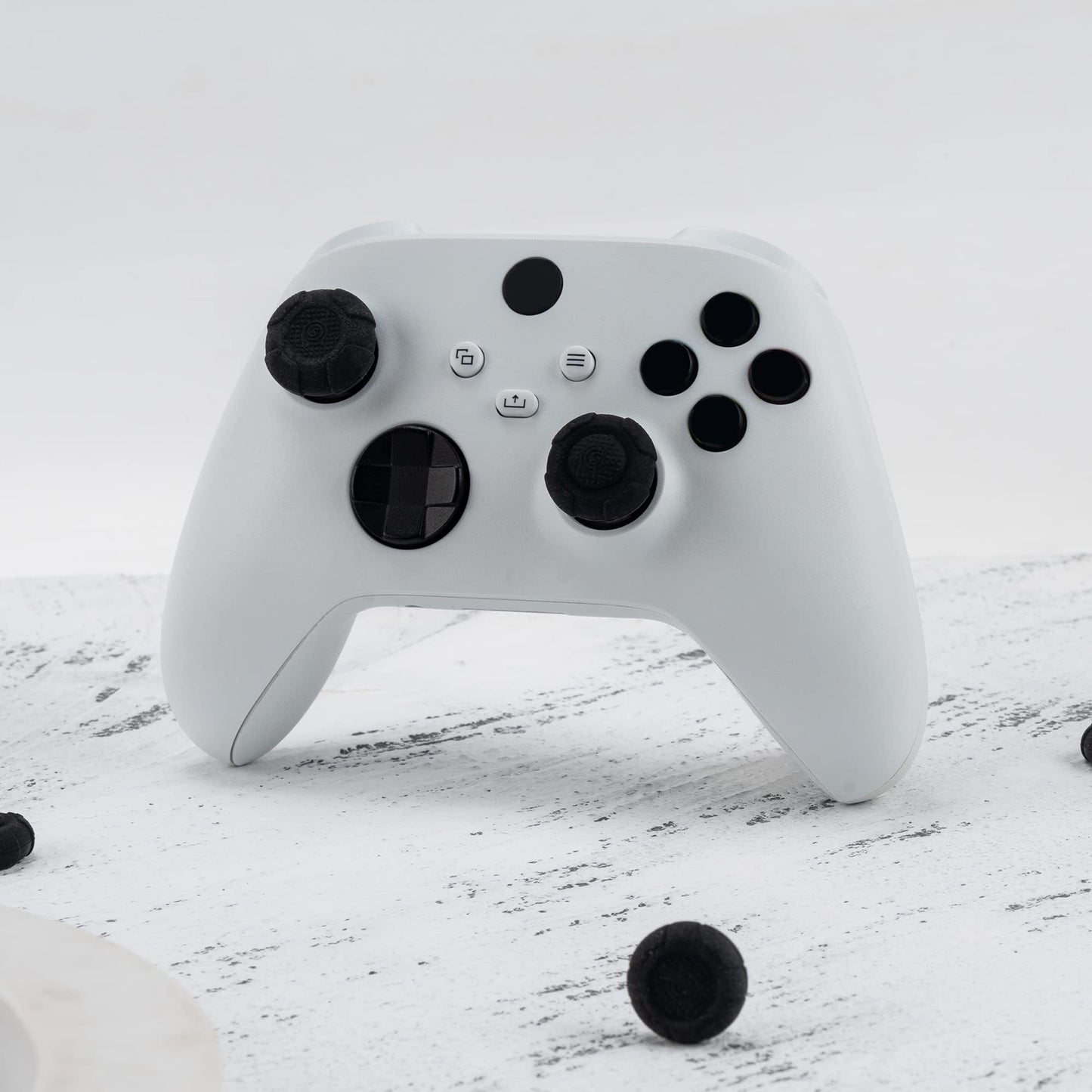 GeekShare Thumb Grip Caps for Xbox One Controller,Silicone Joystick Cover Solid Color Thumbsticks Cover Set Compatible with Xbox Series X,3 Pairs / 6 Pcs (Black)