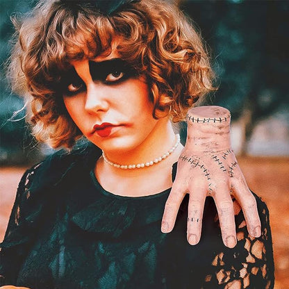 Thing Hand Wed Addams Family Fake Cosplay Hand Scary Props Decorations Gift for Fans, Accessories for Halloween Easter Gifts Beige