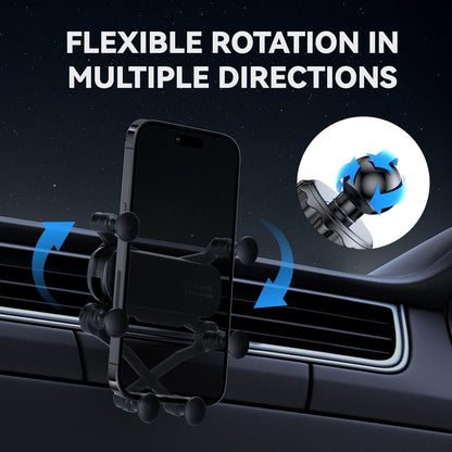 6-Point Car Phone Holder Stand, Adjustable Auto Phone Mount, Secure Grip & Retractable Design, Compatible with All Phones, Perfect for Driving & Hands-Free Navigation
