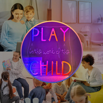 This Must Be The Place Neon Sign Warm White Letter Led Signs for Wall Decor Usb Word Light Up Signs for Bedroom Salon Man Cave Beer Home Bar Wedding Birthday Party Decor Gifts