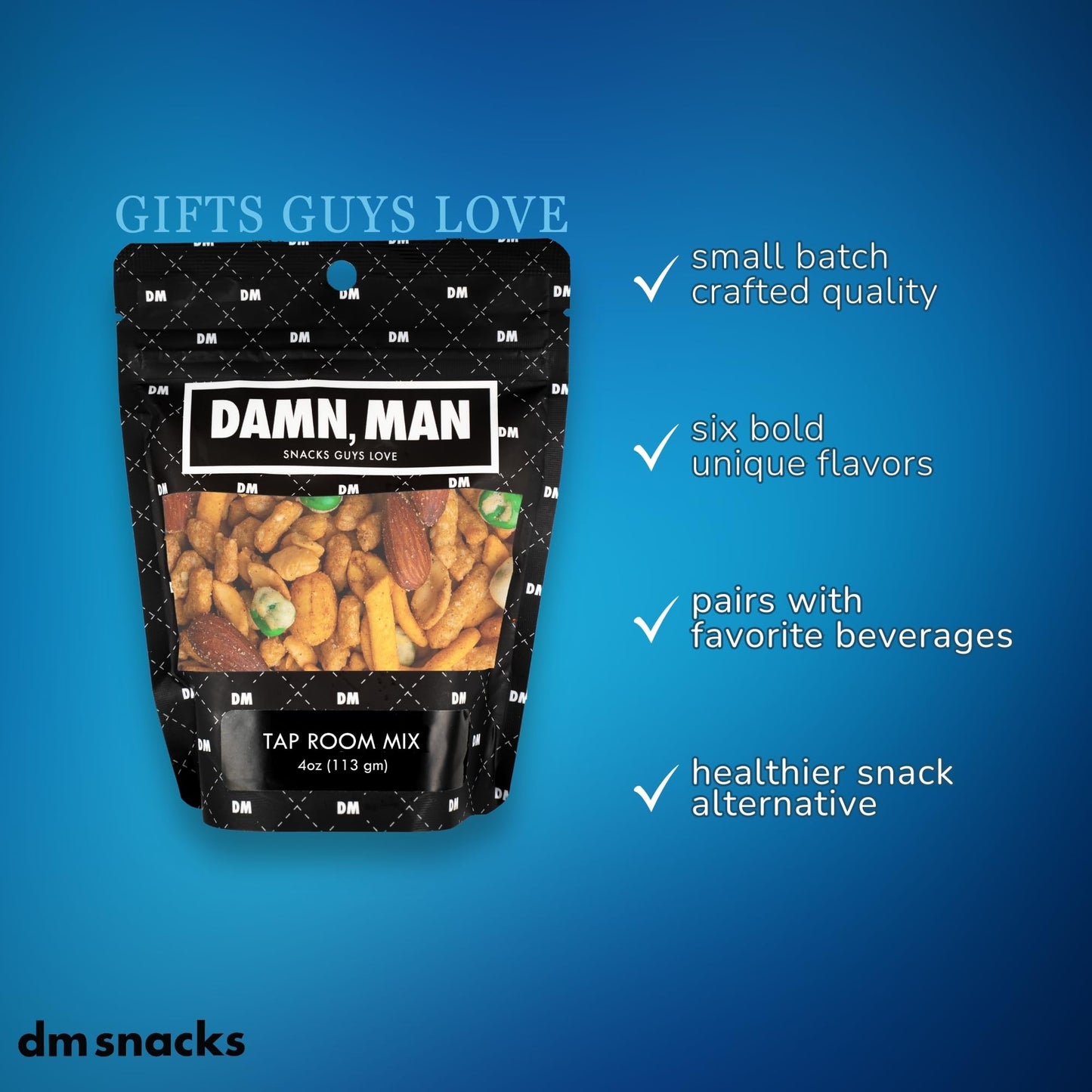 Gourmet Nut Gift Box for Men - 6 Unique Handcrafted Snacks, Ideal Gift for Dad, Birthday, or a Bold Snack Adventure