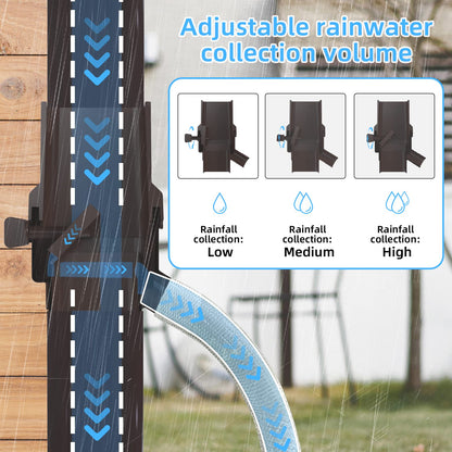 KMJETNIVY Rainwater Collection System,for 2"X3"Downspout Diverter with Adjustable Collection Capacity, Rain Barrel Diverter Kit RainWater Catching