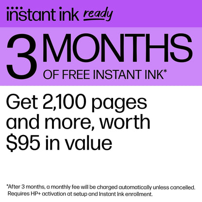 HP DeskJet 2855e Wireless All-in-One Color Inkjet Printer, Scanner, Copier, Best-for-home, 3 months of Instant Ink included, Single-band Wi-Fi connectivity (588S5A)