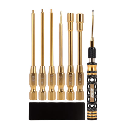 INJORA RC Tool Kit 6 in 1 Screwdriver Quick Change Allen Key Hexagon Screwdrivers for SCX24 Gladiator Bronco C10 JLU Deadbolt FMS FCX24 Micro Crawler Car