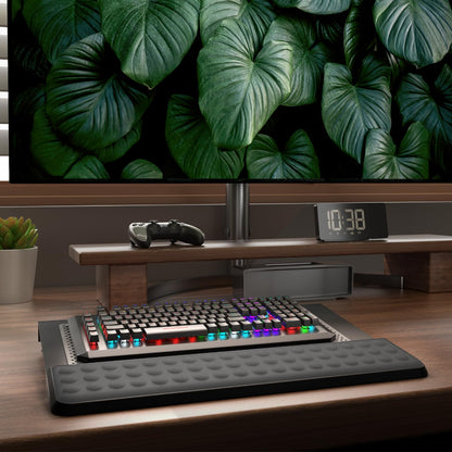 Computer Tilt Keyboard Stand - Acrylic Ergonomic Keyboard Holder for Easy Typing Working, Keyboard Riser with Comfortable Wrist Rest for Keyboard, Office, Home - Fits All Keyboard Sizes