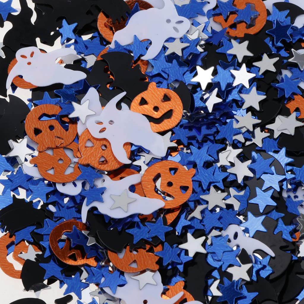 Hosfairy Halloween Confetti - Ghost Pumpkin Bat Witch Spider Throwing Confetti for Parties 100g/3.5Oz