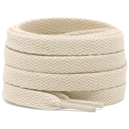 DELELE 2 Pair 63 inch Flat Shoe laces 5/16" Wide Shoelaces for Athletic Running Sneakers Shoes Boot Strings Beige