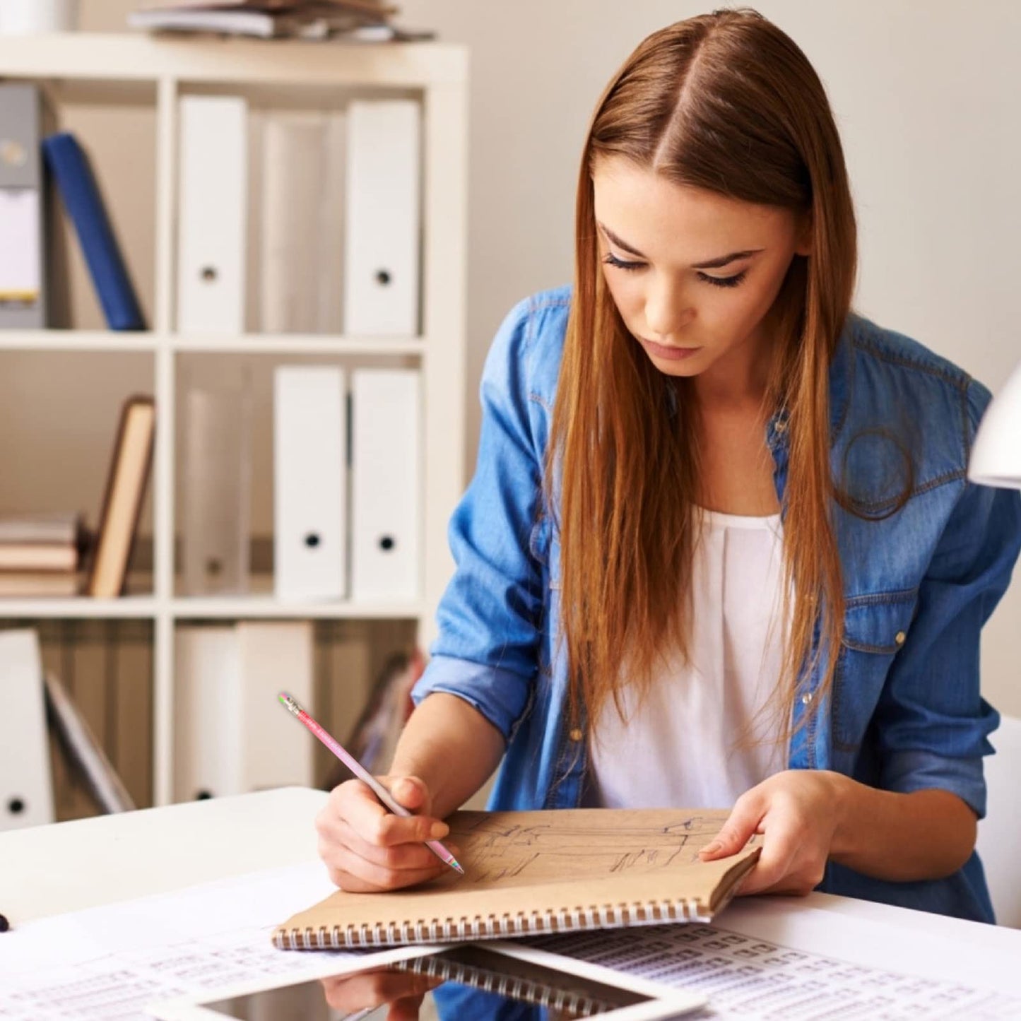 ECOTREE Pre-sharpened Pencils #2 Eco Rainbow Paper Pencil Cute Pencils for Kids Number 2 Pencil with Erasers for School, Writing, 12 Count