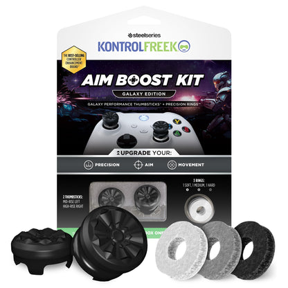 KontrolFreek Aim Boost Kit for Xbox One and Xbox Series X Controller | Includes Performance Thumbsticks and Precision Rings | Black Galaxy Edition