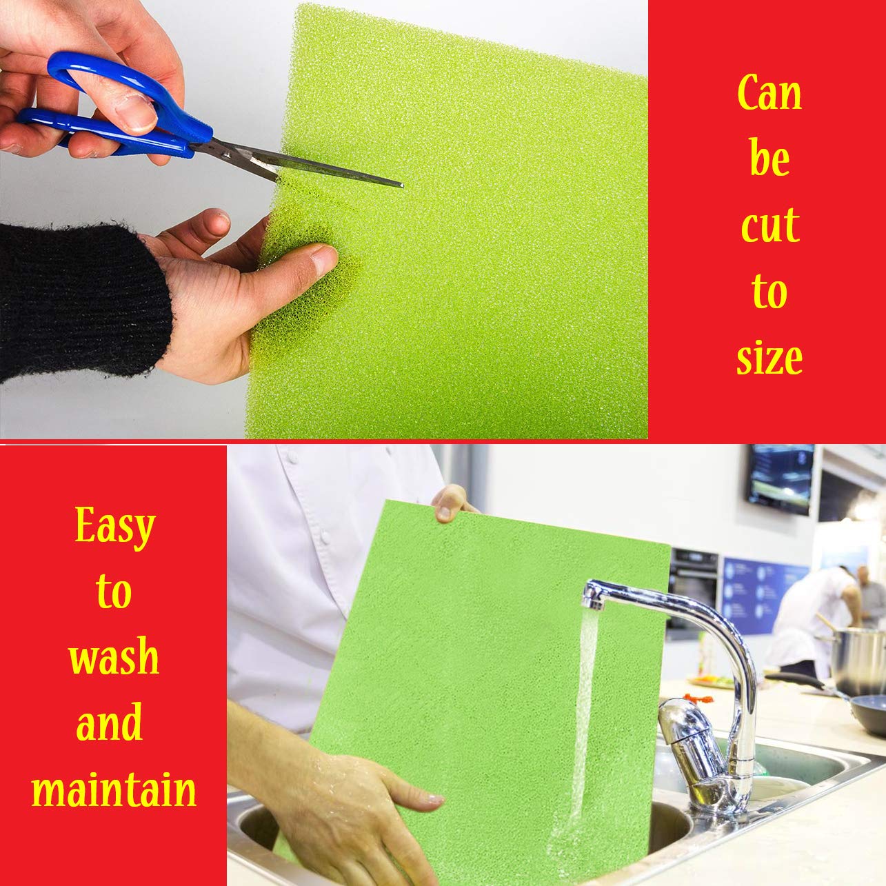 Dualplex® Refrigerator Liners Produce Saver Fridge Bin Liners 13"x10.5" Refrigerator Drawer Liners Fridge Shelf Mats Fresh Fruit & Veggie Life Extender Shelf Liner Reusable Washable & Cuttable 6 Pack