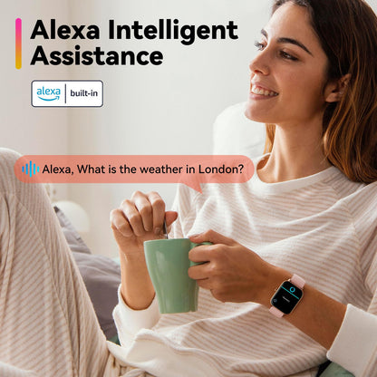 ENOMIR Smart Watch for Men Women, Alexa Built-in Fitness Tracker with Call Function & 2025 Upgraded 1.8" HD Anti-Fall Screen, IP68 Waterproof Heart Rate/Sleep/SpO2 Monitor, iOS Android Compatible