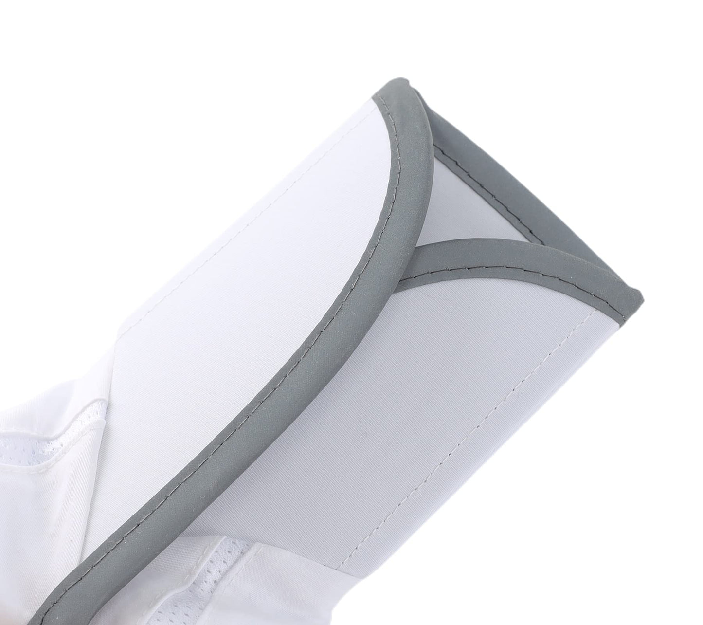 Connectyle Foldable Mesh Sports Cap with Reflective Stripe Breathable Sun Runner Cap (White)