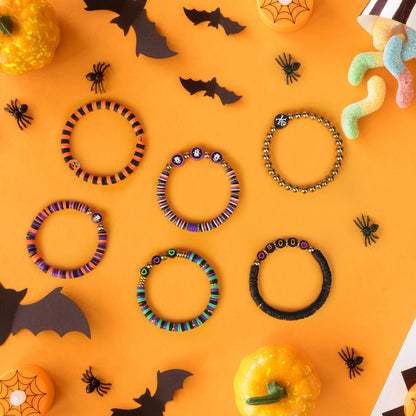 Gionlion 3000 Pcs Halloween Beads for Bracelets, Clay Beads Bracelet Making Kit Halloween Decorations Charms Jewelry Making, DIY Crafts for Gifts Party Favors