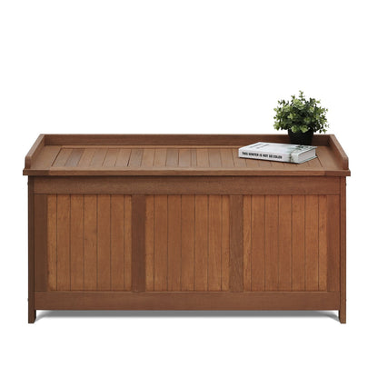 Furinno FG17685 Tioman Outdoor Patio Furniture Hardwood Deck Box in Teak Oil, Natural