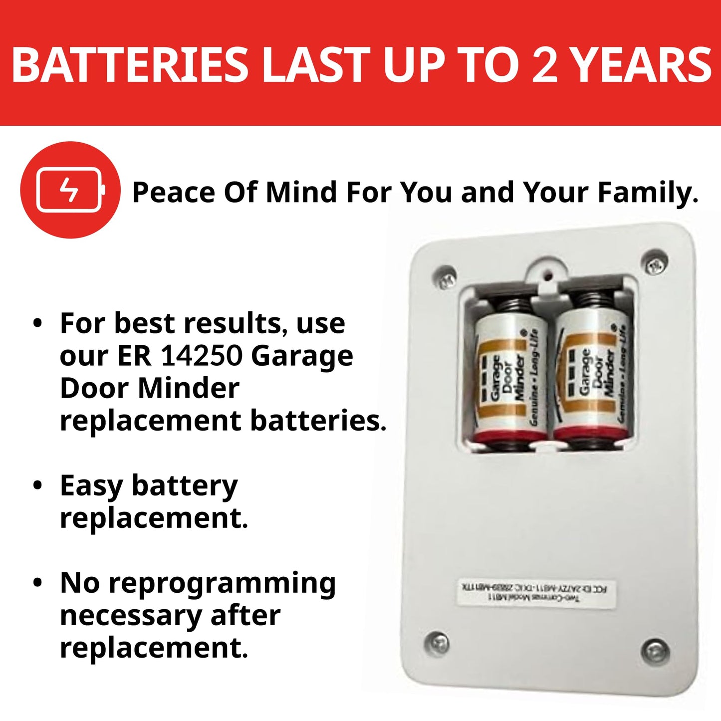 Garage Door Minder® Version II. 100% Wireless. Installs in Two Minutes! No Wi-Fi. in-Home Monitor & Alert System. Great for Seniors!