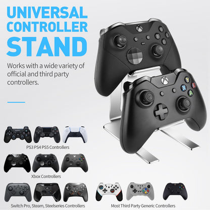Controller Holder – 2 Tier Universal Aluminum Display Stand Accessories PC Gaming Desk Decor Stuff Gamer Gifts for Xbox Series X S, Elite 2, PS5, PS4, PS3, Switch Pro and Almost All Controller