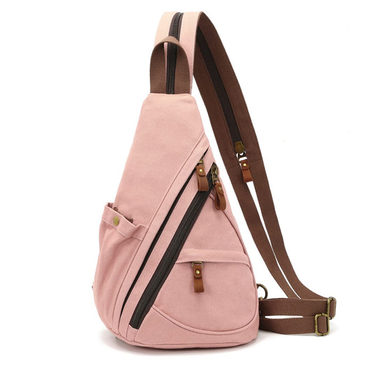KL928 Canvas Sling Bag - Small Crossbody Backpack Shoulder Casual Daypack Rucksack for Men Women
