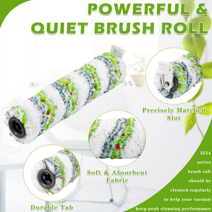 2554 2554A 2590 2593 2596 Replacement Parts for Bissell CrossWave Max and HydroSteam 35151 3515 35152 3513 3518, 3 Pack CrossWave Pet Brush Rolls 2788 and 3 Pack Filters 1866, 1618641 1608684 LUXRILIX