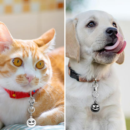 EXPAWLORER Halloween Cat Bell 2 Pack - Pet Collar Accessories Bells Loud with Claw Buckle, Holiday Collar Charm Jingle Pendants Ornament Jewelry, Save Birds Tracker, Neck Decoration for Cats Dogs