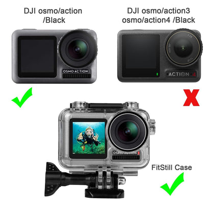FitStill 45M/147FT Waterproof Case Only Compatible with DJI Osmo Action ONE Camera,(NOT fit Action 2/3/4/5Pro),Underwater Diving Shell Protective Housing Accessories Kit
