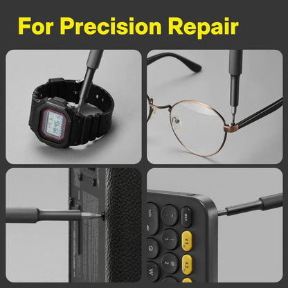 HOTO 28 in 1 Precision Screwdriver Set, Manual Small Screwdriver Magnetic Bits & Box, Mini Screwdriver Repair Kit for Eyeglasses, Electronics, Watches, Phones, Laptops, Cameras Repair Kit