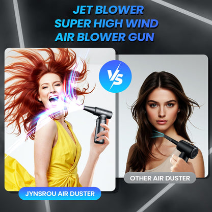 Electric Air Duster - 33,0000 RPM Cordless Keyboard Cleaner, Rechargeable Compressed Air Blower for PC/Computer Cleaning, Car & Home Dusting, Replaces Air Cans (Battery Powered Turbo Fan)