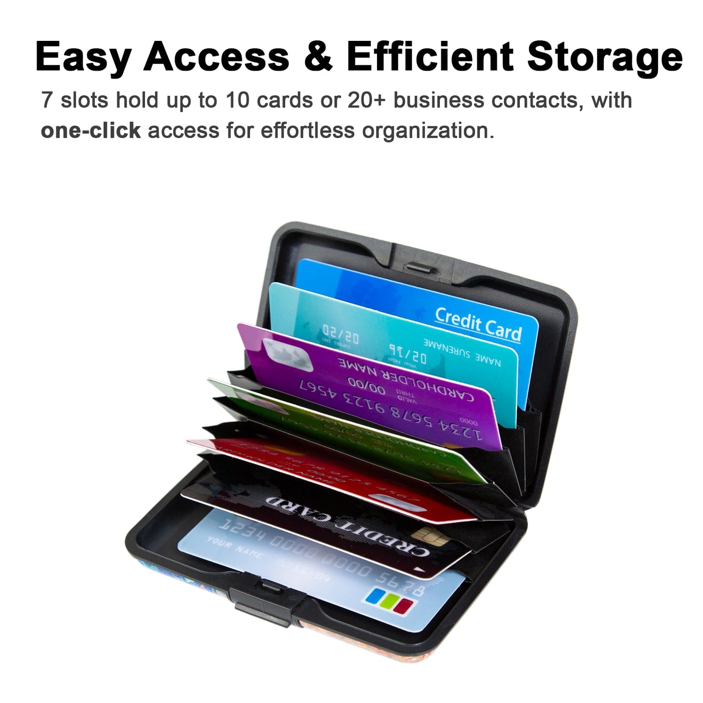 Kaabao Credit Card Holder Small RFID Blocking Wallet Business Metal Slim Mini Aluminum Hard Case for Women Men Gift (Lrises)