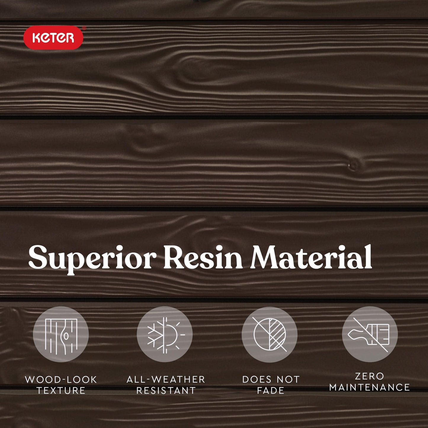 Keter Solana 70 Gallon Storage Bench Deck Box for Patio Furniture, Front Porch Decor and Outdoor Seating – Perfect to Store Garden Tools, Brown/Brown