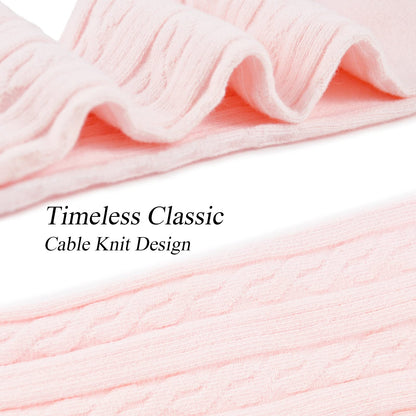 hakugoo Baby Tights Toddler Cable Knit Leggings 3 Pack Cotton Seamless Stockings Pantyhose for Toddlers (Pink+Purple+Dark Violet, 12-24 Months)