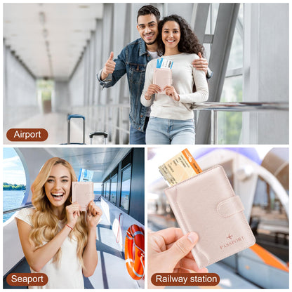 Herain Passport Holder for Travel, Passport Cover Wallet Case Women Men Travel Cruise Essentials, Passport Book Holders Travels Gifts Must Haves Accessories