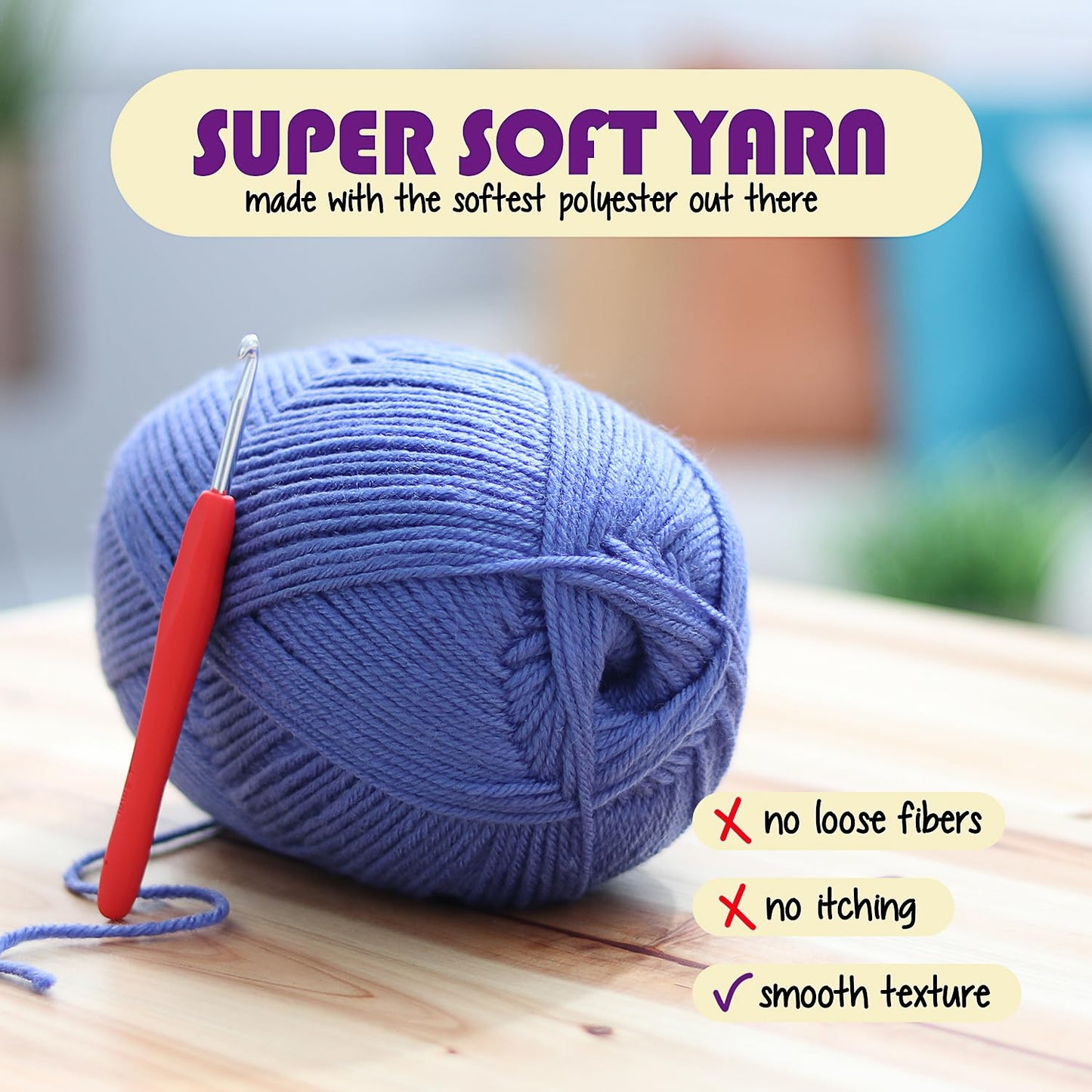 Crochet Kit for Beginners with Yarn, Beginner Crochet Kit for Adults and Kids, 21 Hooks, Knitting Kit Bag, Instructions Step-by-Step Video Tutorials, Plus Crochet Accessories Supplies, Crochet Gifts