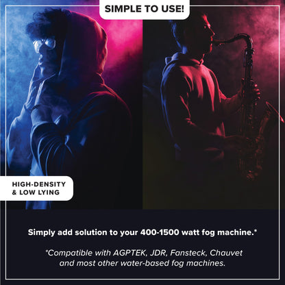 Fog Machine Liquid - 32 oz Tillbrook Fog Machine Fluid - High Density & Long-Lasting Fog Juice - Low-Lying, Universal, Water-Based Solution for Spooky Halloween Parties, Haunted Houses, & Concerts