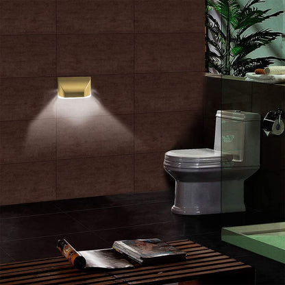 LED Intelligent Keyhole Light Lamp Door Lock Sensor Lamp - Battery Operated Auto Sensor Motion Detector with 4 LED for Key Hole/Door Lock (Gold)