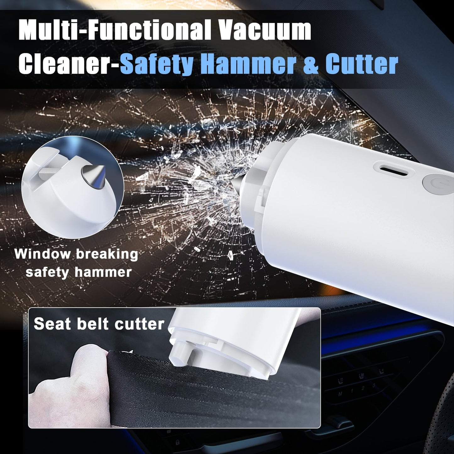 Desk Vacuum, Mini Desk Vacuum Cleaner for Keyboard , Rechargeable Cordless Compressed Air Duster for Keyboard Vacuum, Computers Electric Air Duster, Handheld Car Vacuum Cleaner for Shop Offices Car