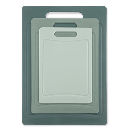 COOK WITH COLOR Non-Slip Cutting Board Set – Kitchen Essentials with Easy Grip Handle for Meat, Veggies, and Fruits, 3 Cutting Boards, Mint