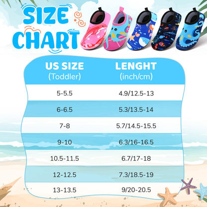 Kids Boys Girls Swim Water Shoes, Toddler Kids Swim Water Shoes Non Slip Quick Dry Beach Shoes,Barefoot Sports Shoes Aqua Socks for Beach Outdoor Sports