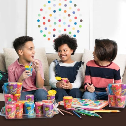 Juicy Drop Gummy Dip 'N Stix Assorted Halloween Candy Variety Pack, Sweet Gummy Sticks W/ Sour Dipping Gel, 8Ct, Sour Candy Pack for Party Favors, Trick or Treat, Halloween Bowls, Kids Gifts