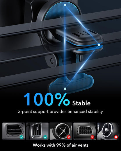 ESR for MagSafe Car Mount Charger, 15W Magnetic Wireless Car Charger, Compatible with MagSafe Car Charger,Air Vent Dashboard Phone Holder Mount for iPhone 16 15 14 13 12, Galaxy S25, Fast Charging