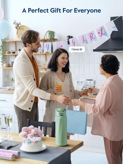 BOOST Smart Water Bottle with Reminder & Tracker, Double Wall Vacuum Insulated Bottles Stainless Steel, 32oz BPA-Free Wide Mouth for Gym, Office, School, Ideal Gift for Christmas, Thanksgiving Day