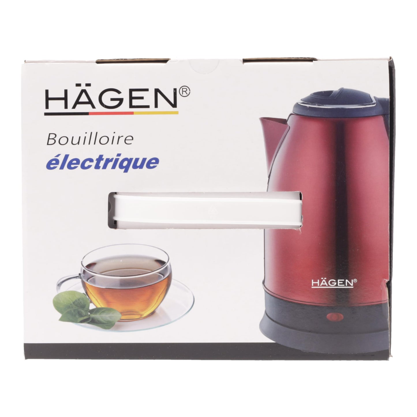 Hagen - Stainless Steel Electric Wireless Kettle 1.8L Hagen HA5525-RED Red