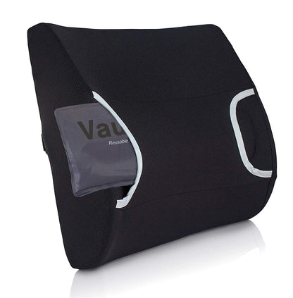 FSA/HSA Eligible, Vaunn Medical Lumbar Support Pillow with Firm Insert & Heated/Cooling Gel Pad