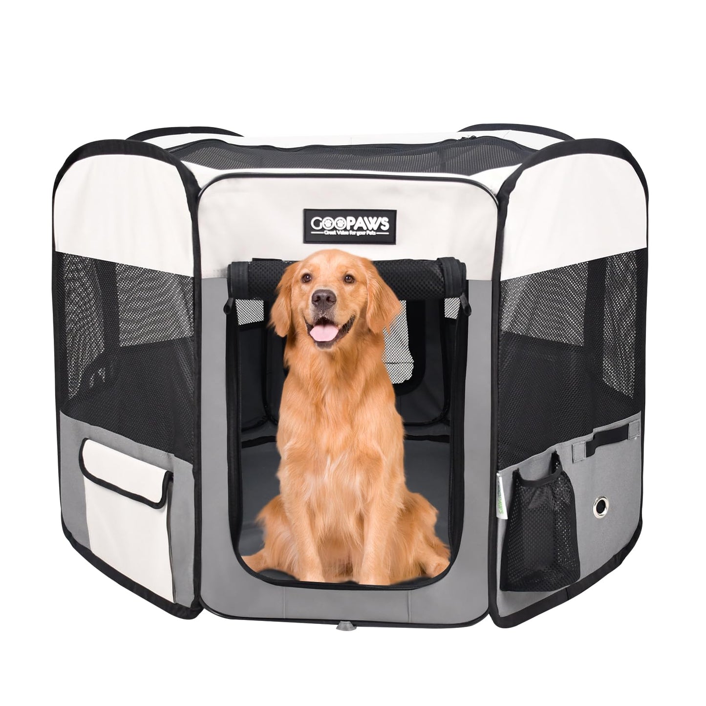 JESPET Pet Dog Playpens 36", 45" & 61" Portable Soft Dog Exercise Pen Kennel with Carry Bag for Puppy Cats Kittens Rabbits, Indoor/Outdoor Use