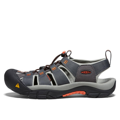 KEEN Men's Newport H2 Closed Toe Water Sandals, Magnet/Nasturtium, 10.5