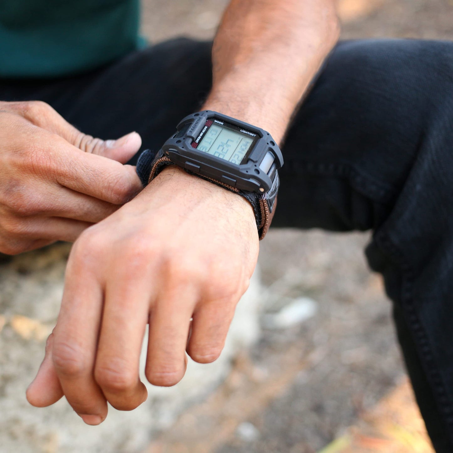 Humvee Men's Military Watch, Digital Watch, Recon Nylon Strap, Tactical Tough, Water Resistant 5 ATM, Sport Watch, Face 32 X 52mm. Quartz Stainless Steel, Black